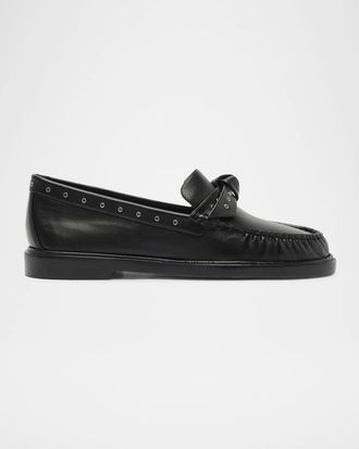 Alexandre Birman Clarita Grommet Leather Loafers