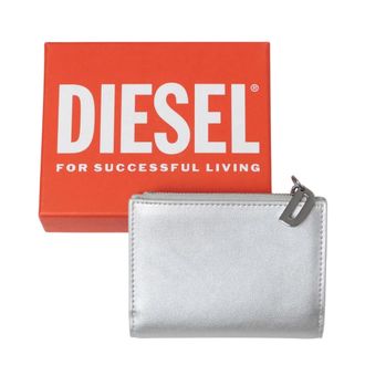 Diesel Lederen portemonnee met dubbele vouw (Wit)