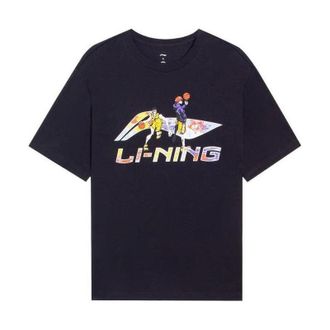 Li-Ning Hoops Cartoon Graphic T-shirt Black AHSSD21-2