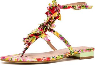 Blue by Betsey Johnson Kenedy Womens Sandals Green Floral : 9.5 M, Synthetic