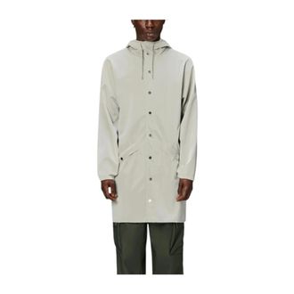 Rains Rain Jackets, male, Beige, Size: XS Minimalist Long Rain Jacket
