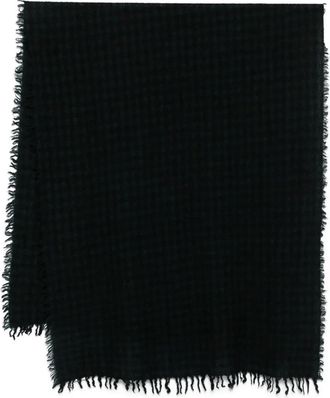 Faliero Sarti Sciarpa con bordi sfrangiati - Blu