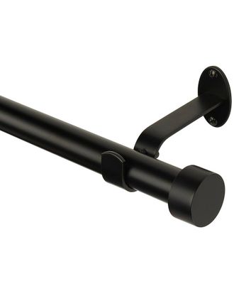 Elrene Serena Single Curtain Rod With Contemporary Cap Finial