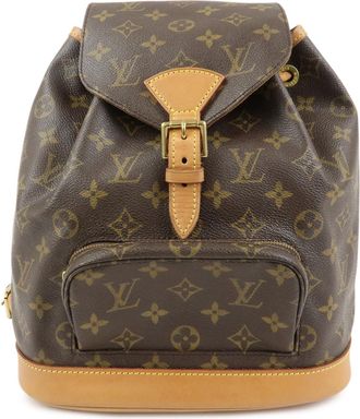Louis Vuitton Vintage Montsouris Monogram Canvas Brown Canvas Backpack Bag (Pre-Owned)