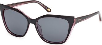 Skechers SE00154 Polarized 01D Womens Sunglasses Black Size 55