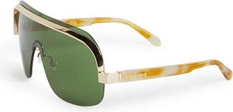 Palm Angels Sunglasses Shield Rimless, Black/gold Frame And Grey Lens Peri10Iking1007