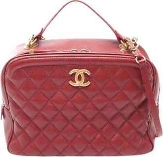 Chanel Pre-owned Matelasse Leder 2way Tas - Dames - Vintage Handtas - Rood - ONE Size - Leer - Vintage