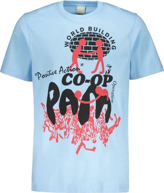 P.A.M. Biologisch Katoenen Geribbelde T-shirt - Heren - T-shirts - Blauw - XL - Katoen - Tops