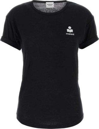 Isabel Marant Koldi T-Shirt - Dames - T-shirts - Zwart - M - Linnen - Tops