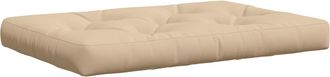 vidaXL Coj&iacute;n Para Pallet Vianen 100% Poli&eacute;ster Crema 120 X 60 X 12 Cm Vidaxl