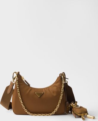 Prada Re-Edition 2005 Re-Nylon and Saffiano leather bag with charm