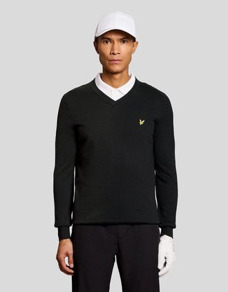 Lyle & Scott Lyle And Scott Mens Cotton Blend V-Neck Jumper - Size: 34