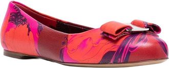 Ferragamo Varina Icon Leather Ballet Fla