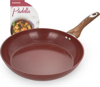 KASANOVA Padella 30 cm in ceramica burgundy New Ceramic