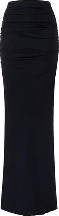 Elisabetta Franchi Gedrapeerde jersey maxi-rok - Zwart