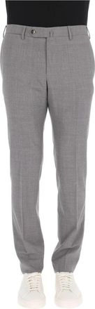 Pantaloni Torino Pantalon van super slanke pasvorm in scheerwol - Heren - Chinos - Grijs - M - Wol - Broeken