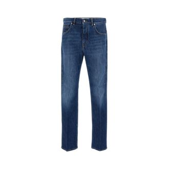 Givenchy Straight Jeans, male, Blue, Size: W33 Straight Jeans in Washed Denim