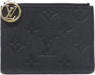 Louis Vuitton Black Leather Wallet (Bi-Fold) (Pre-Owned)