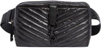 Rebecca Minkoff Edie Quilted Nylon Belt Bag in Black at Nordstrom Rack