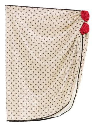 Os&eacute;ree polka dot floral beachwear - Neutrals