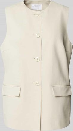 Jake*s Weste mit Rundhalsausschnitt in Kitt, Gr&ouml;&szlig;e 32