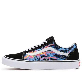 Vans Electric Flame Old Skool Black White Blue VN0A5KRFB03