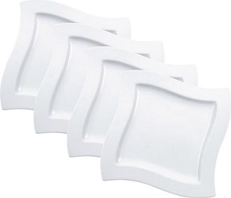 Villeroy & Boch NewWave Square Salad Plate Set of 4 in White at Nordstrom