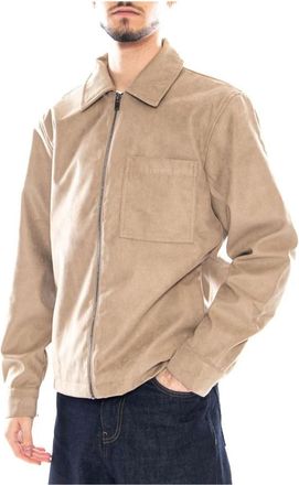 Only & Sons Rick Faux Suede Jacket - Heren - Zomerjassen - Beige - L - Su&egrave;de - Jassen
