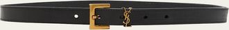 Saint Laurent Cassandre YSL Thin Leather Belt