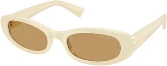 Miu Miu C02S Zonnebril - Dames - Accessoires - Wit - Maat: 54 MM