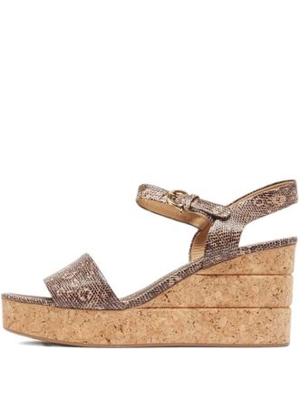 Ferragamo 85mm Madea wedge sandals - Brown