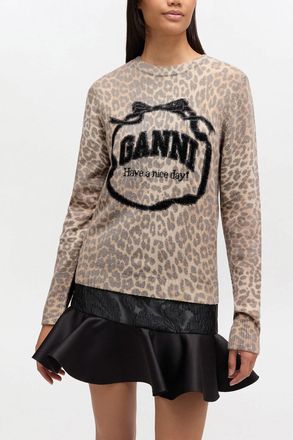 Ganni Mixed Graphic Wool Jumper