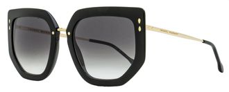Isabel Marant Womens Geometric Butterfly Sunglasses IM0149S 2M29O Black/Gold 55mm