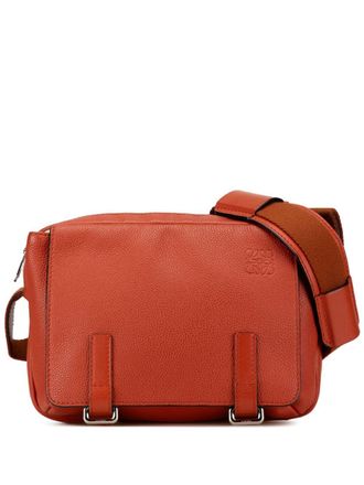 Loewe 2010-2024 XS Military Messenger crossbody bag - women - Calf Leather - One Size - Orange