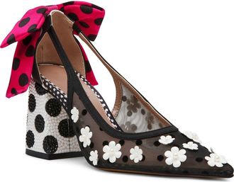Betsey Johnson Felix Pump in Black/white Multi at Nordstrom, Size 7.5