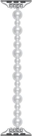 Posh Tech Maeve 42mm Imitation Pearl Apple Watch Bracelet Watchband in White at Nordstrom, Size 42 Mm