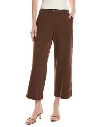 Eileen Fisher Petite Garment-Dyed Wide Ankle Pant