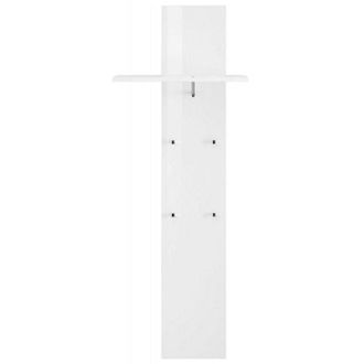Dmora Dmora - Mobile da ingresso Etesia, Entratina moderna multifunzione, Armadietto multiuso per atrio, 100% Made in Italy, cm 50x27h140, Bianco lucido