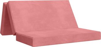 vidaXL Sof&aacute; Cama Plegable 120 X 67 X 45 Cm Rosa Vidaxl