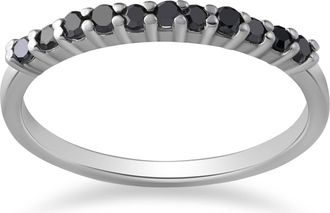 Pompeii3 1/3ct Black Diamond Ring 10K White Gold