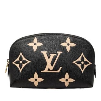 Louis Vuitton Pre-owned Cosmetic Pouch - Dames - Pre-owned - Zwart - Maat: ONE Size Leer