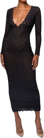 JLUXLABEL Reunited Lace Long Sleeve Maxi Dress in Black at Nordstrom, Size X-Small