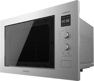Cecotec Cecotec Microondas Encrastable Digital De 25 Litros Con Grill Grandheat 2550 Built-in Steel. 1320 W, 8 Funciones, Temporizador