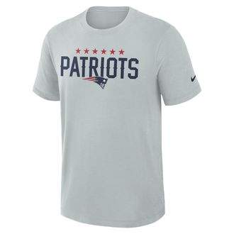 Nike New England Patriots Rivalries Collection Slub Nike Mens Dri-FIT NFL T-Shirt in Grey | 034907R8K-C8Q