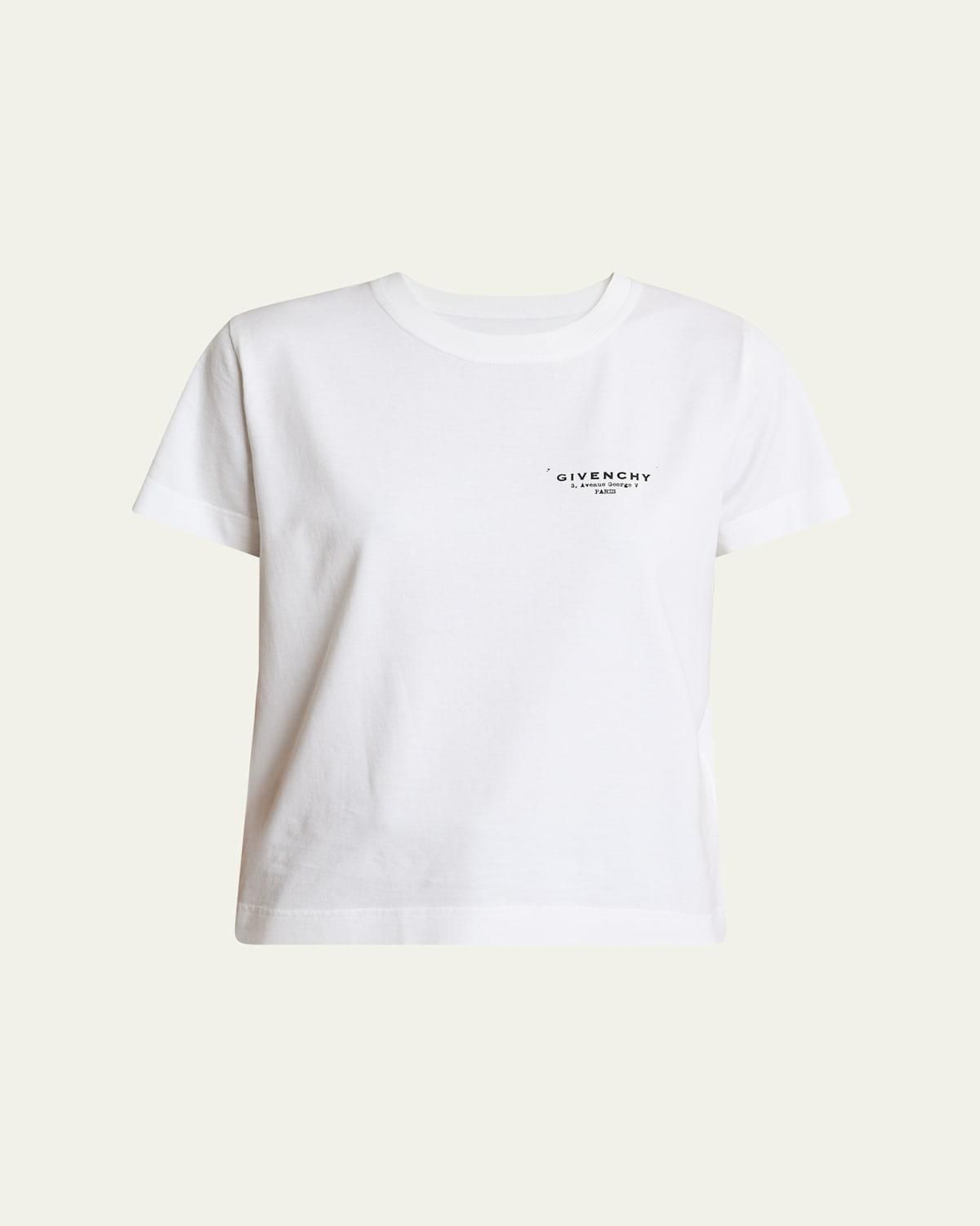 Tシャツ・カットソー GIVENCHY SS25 Pastel pink cotton crop-top (BW70C5GYPV 661) Givenchy Womens Pastel Cotton Crop-Top in Pink | Size Small