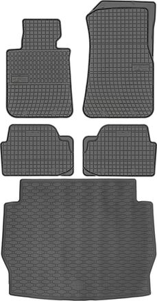 OEM Bmw Serie 1 F20 Hatchback (10/2011-06/2019) - Juego De Alfombrillas De Goma Para Coche + Alfombrilla Para Maletero