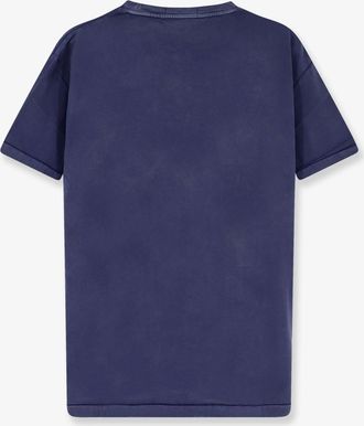 Polo Ralph Lauren Mens Cotton T-Shirt With Vintage Effect Blue T-Shirts And Polos