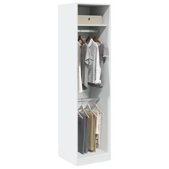 Berkfield Home Wardrobe White 50x50x200 cm Engineered Wood | Size: 50 x 50 x 200 cm