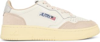 Autry Medalist Low White And Silver Leather Sneakers
