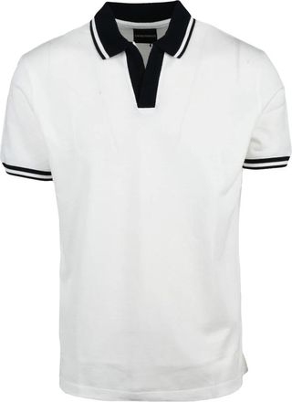 Emporio Armani Logo Katoenen Polo Shirt - Heren - Polos - Wit - XL - Katoen - Tops